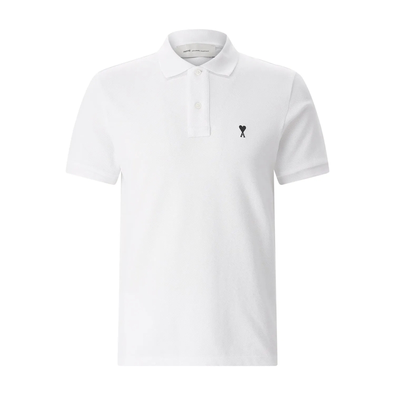 AMI Paris Polo Poloshirt mit Logo weiß