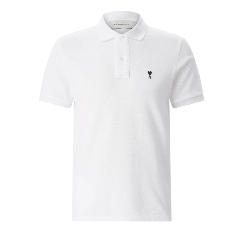 AMI Paris Polo Poloshirt mit Logo weiß