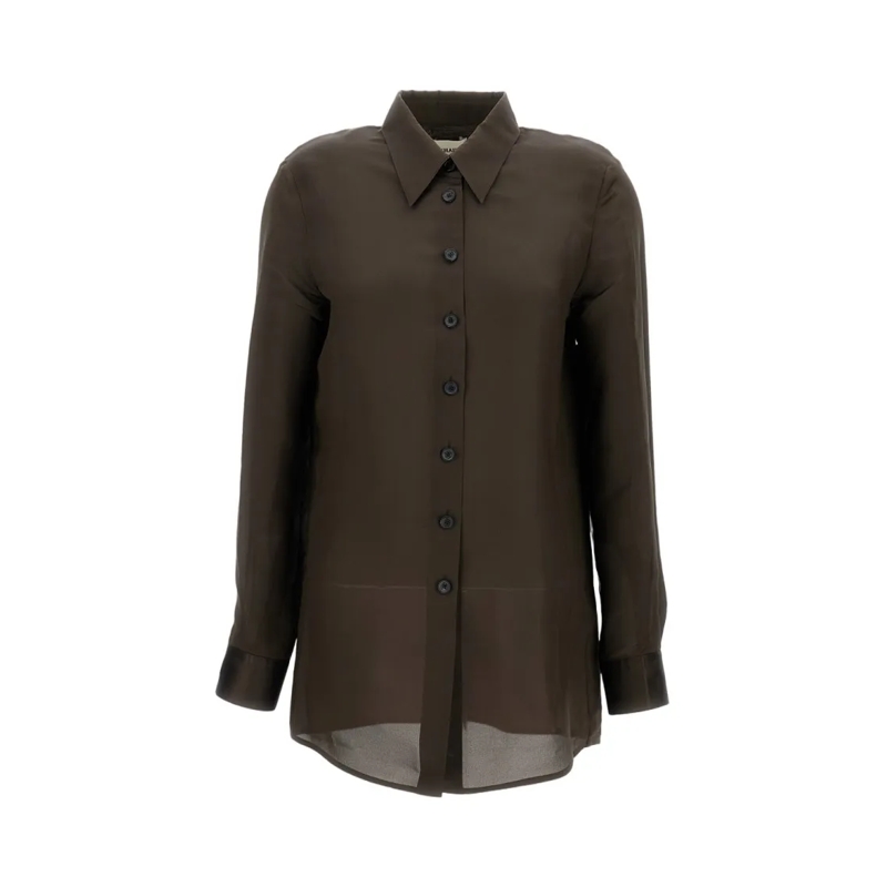 Khaite Overhemd Straight-Cut Oversized Shirt Black