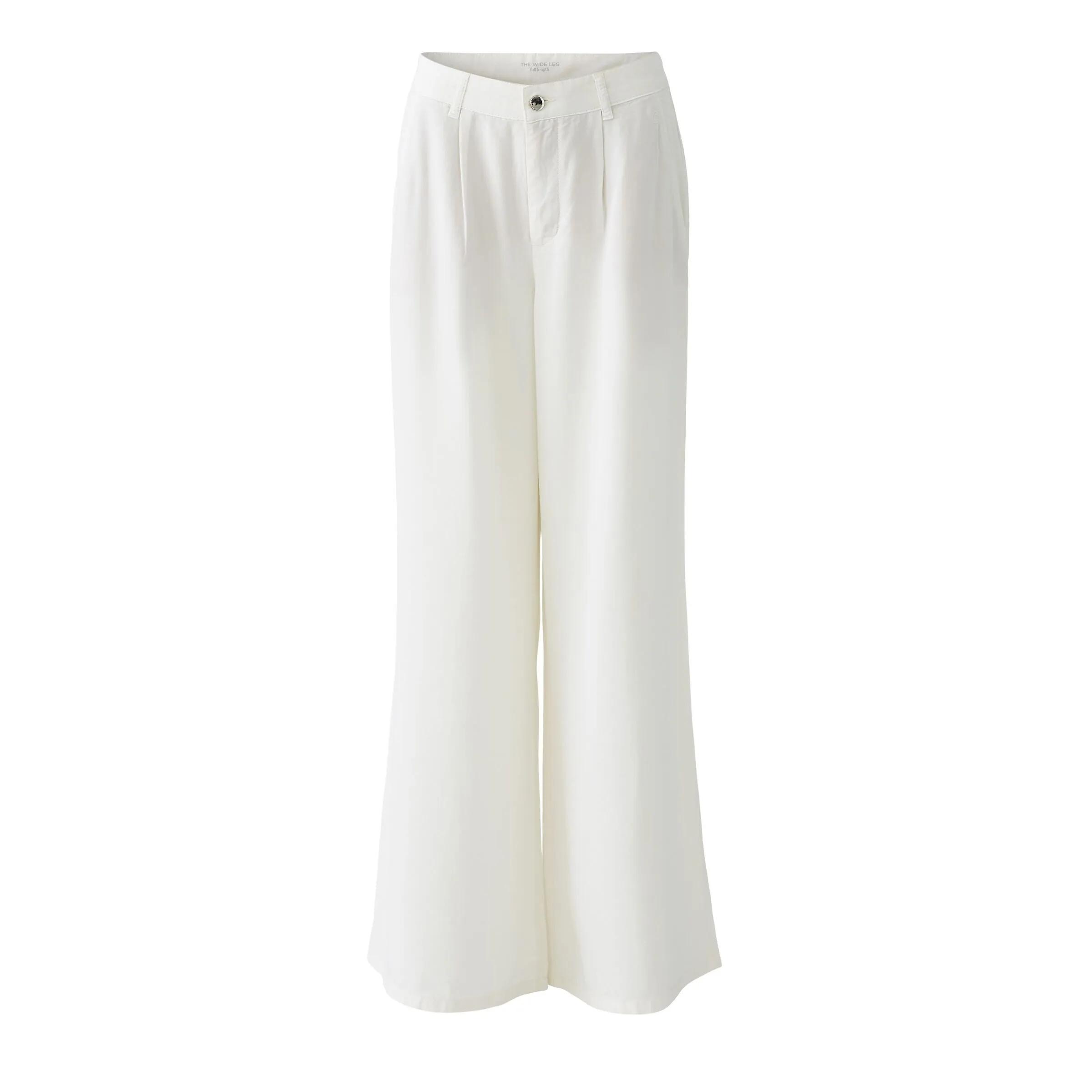 Thumbnail - Oui - Bundfaltenhose THE WIDE LEG - Größe 46 DAMEN - white
