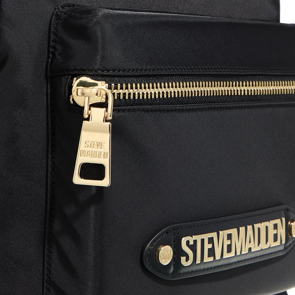 Steve Madden Barlot Black Gold Backpack