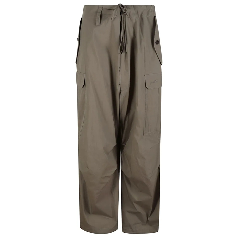 P.A.R.O.S.H.  Cargo-Style Pants With Relaxed Fit And Drawstring  Brown