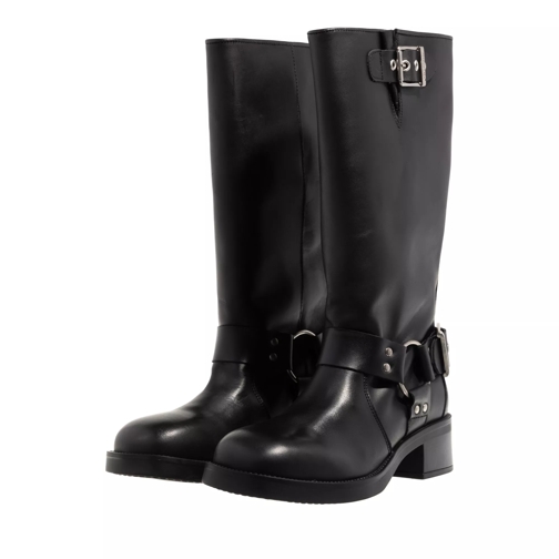 Steve Madden Beau Black Leather Stiefel