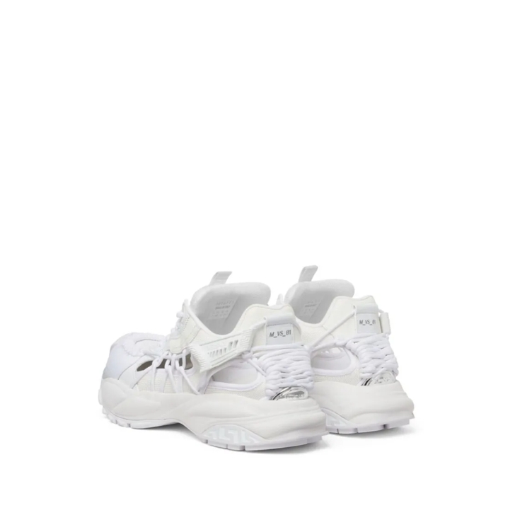Versace Panelled White Sneakers With Cut-Out Detailing White