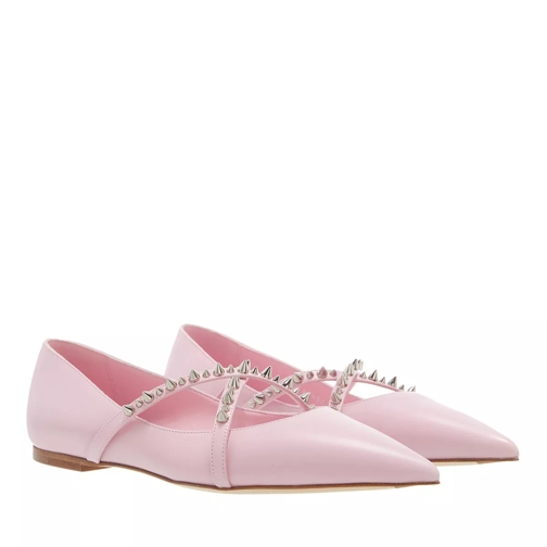Alexander McQueen Pointed Ballerinas Leather Sugar Pink Ballerinaskor