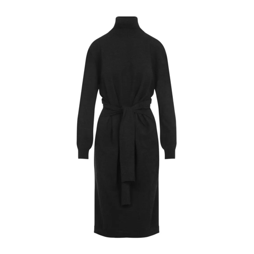 Lemaire Lemair Trompe L`Oeil Dress Black Robes midi