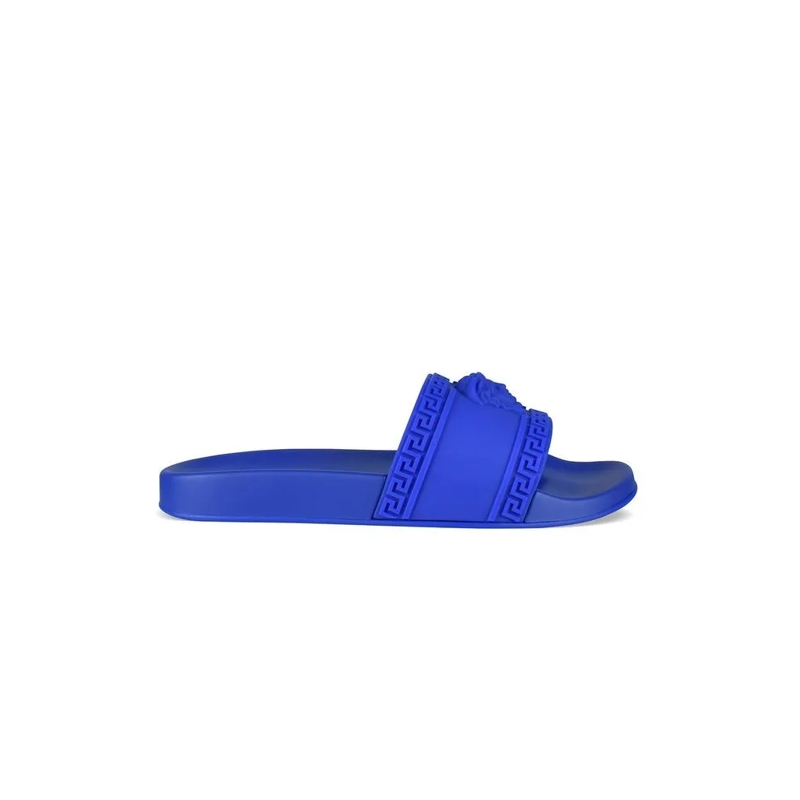 Versace Loafer Medusa Slides Blue