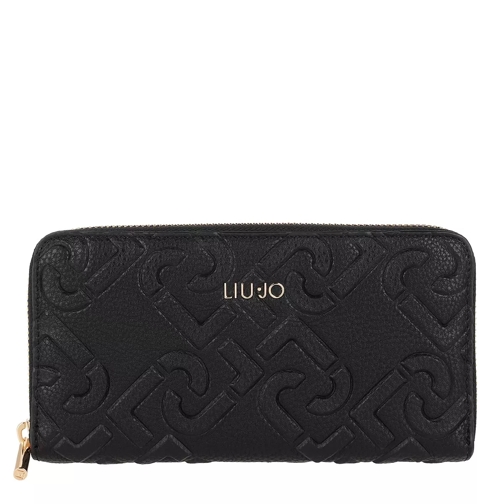 LIU JO Wallet Black Portemonnaie mit Zip-Around-Reißverschluss