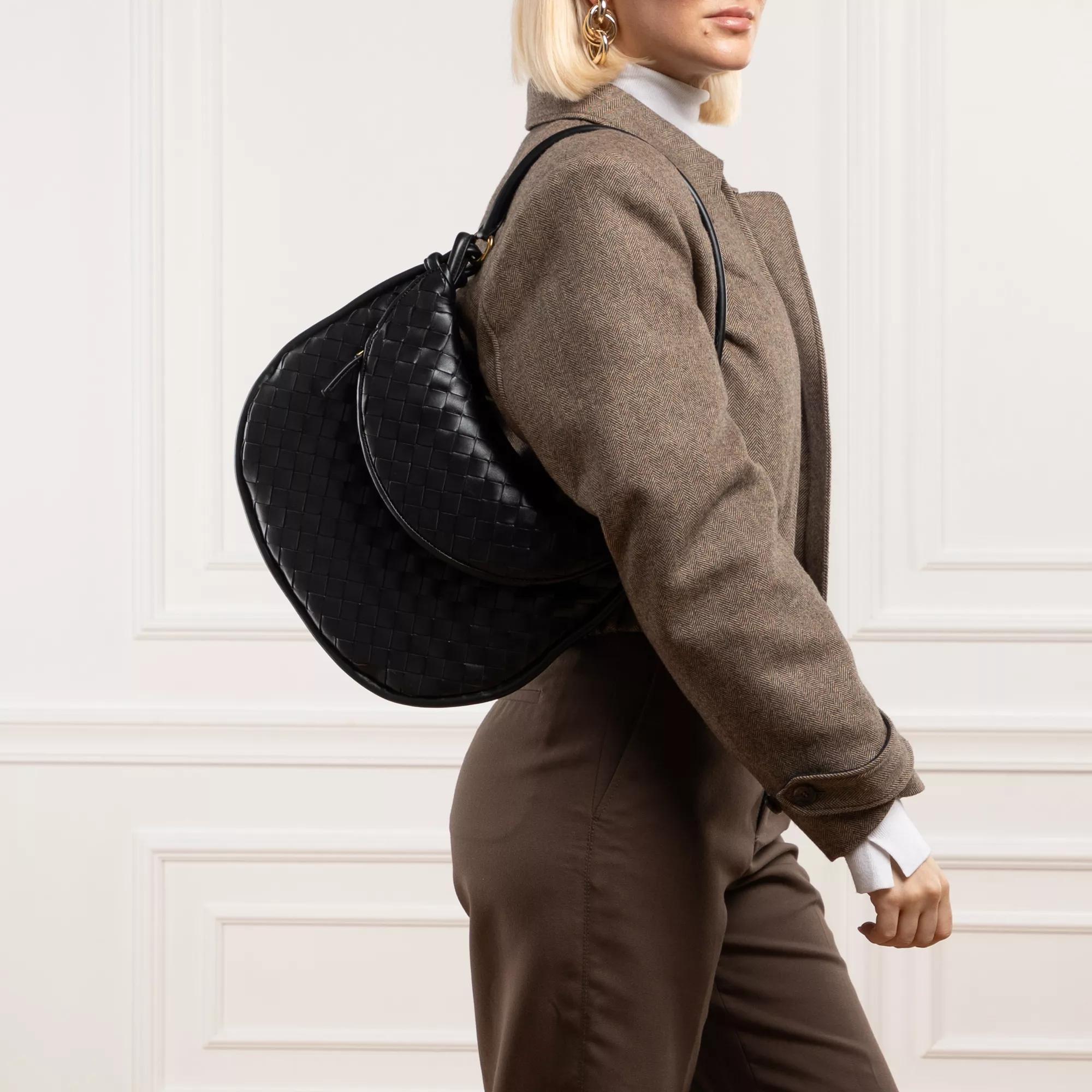Bottega Veneta Borsa Nappa Bag black-m brass | Hobo Bag