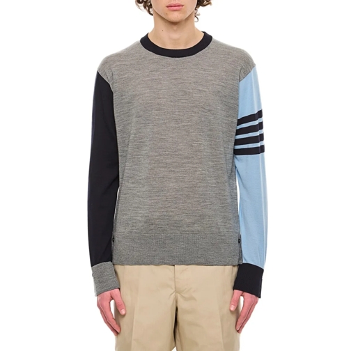 Thom Browne Pullover 4 Bar Stripe Classic Wool Crewneck Pullover Multicolor