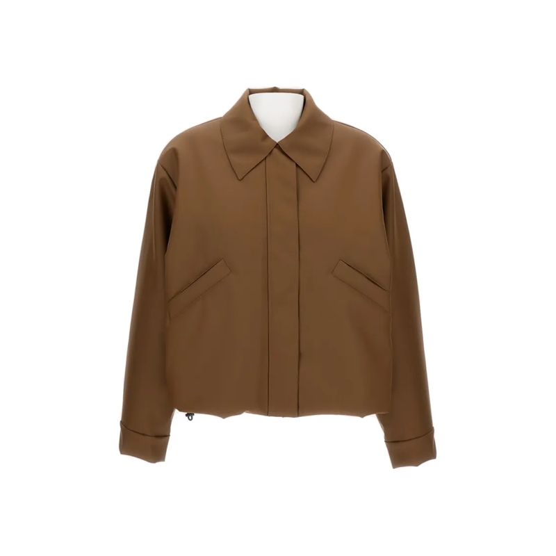 Kassl Editions Bomberjacke Bomber Short Rubber Brown