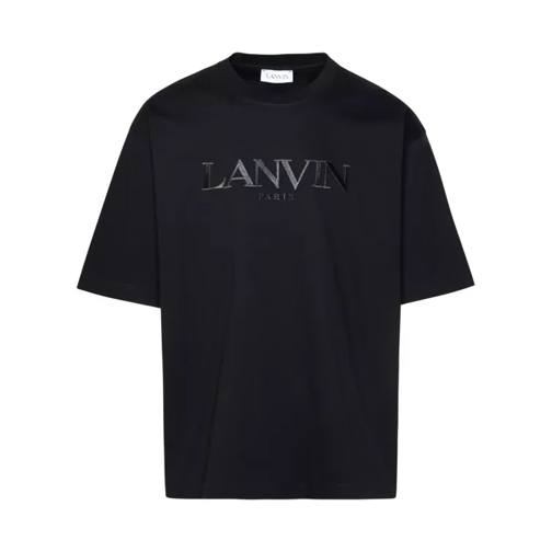 Lanvin Black Cotton T-Shirt Black 