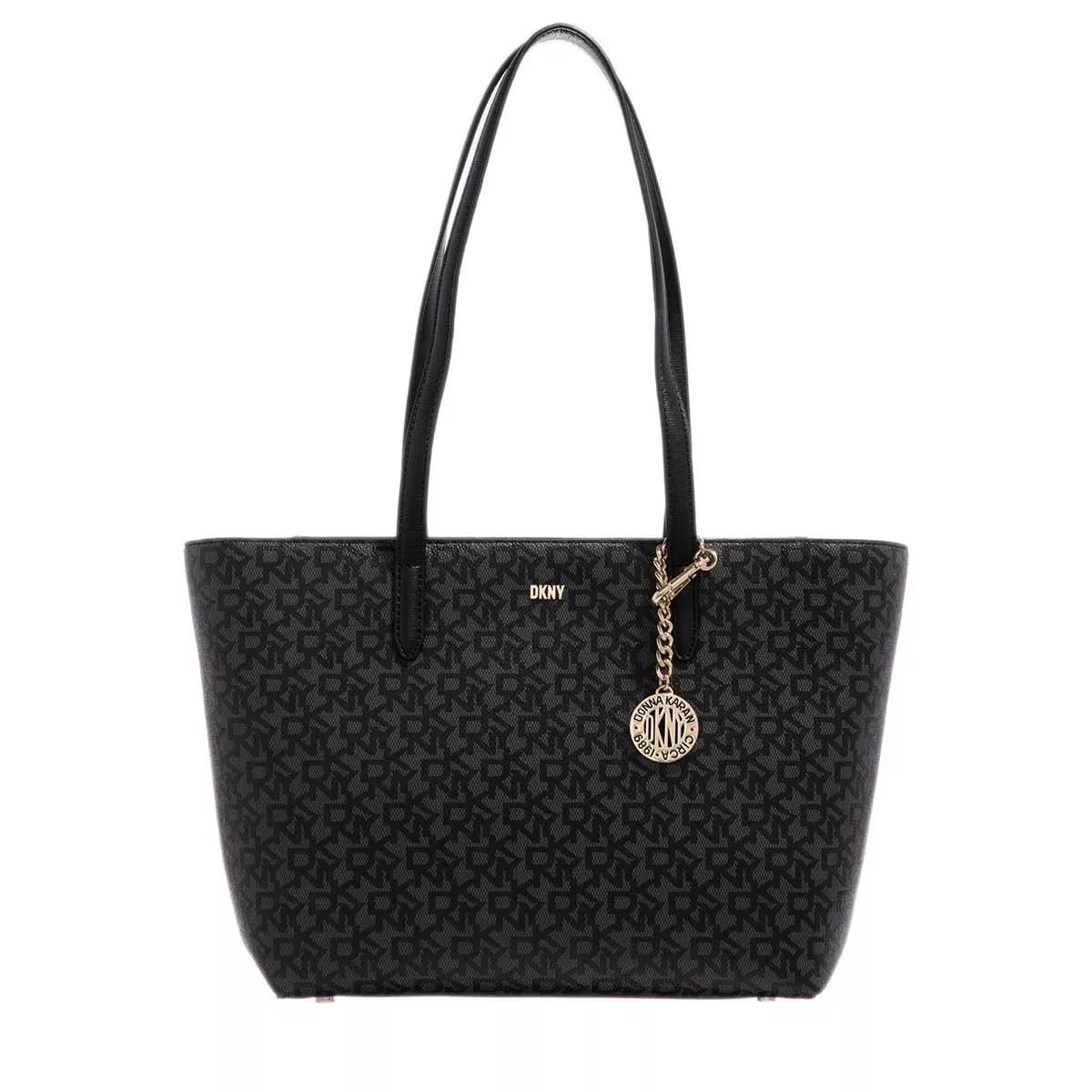 Dkny logo charm online tote