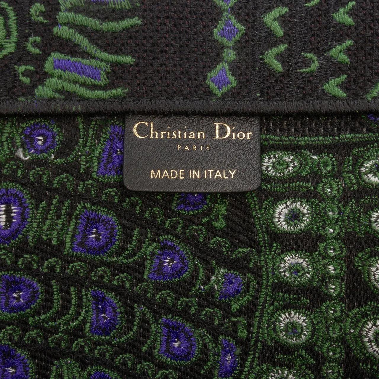 Thumbnail - Christian Dior Shopper - Large Canvas Embroidered Elephant Book Tote - Gr. unisize - in Grün - für Damen