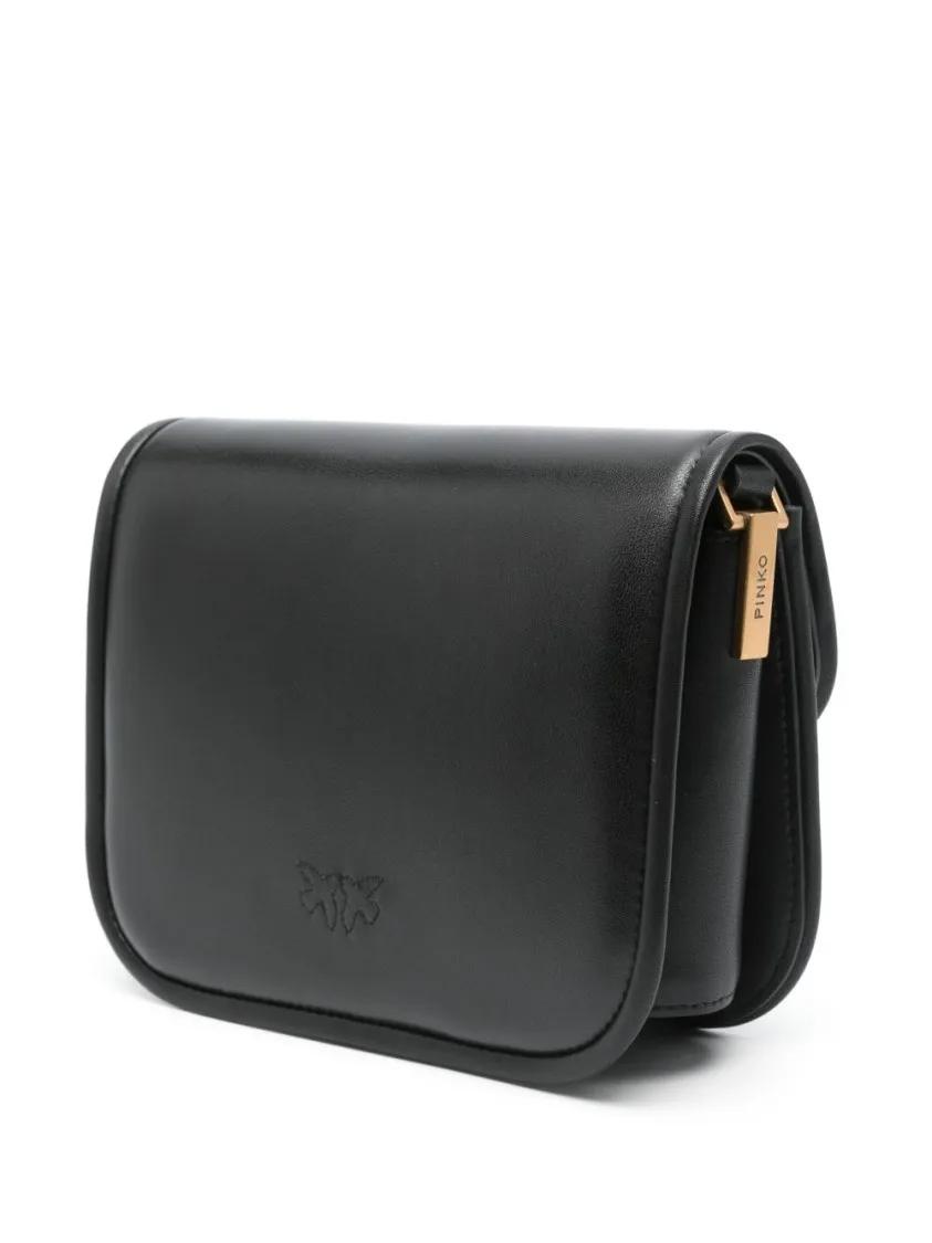 pinko Hobo bags Foldover Top Black Bag in zwart