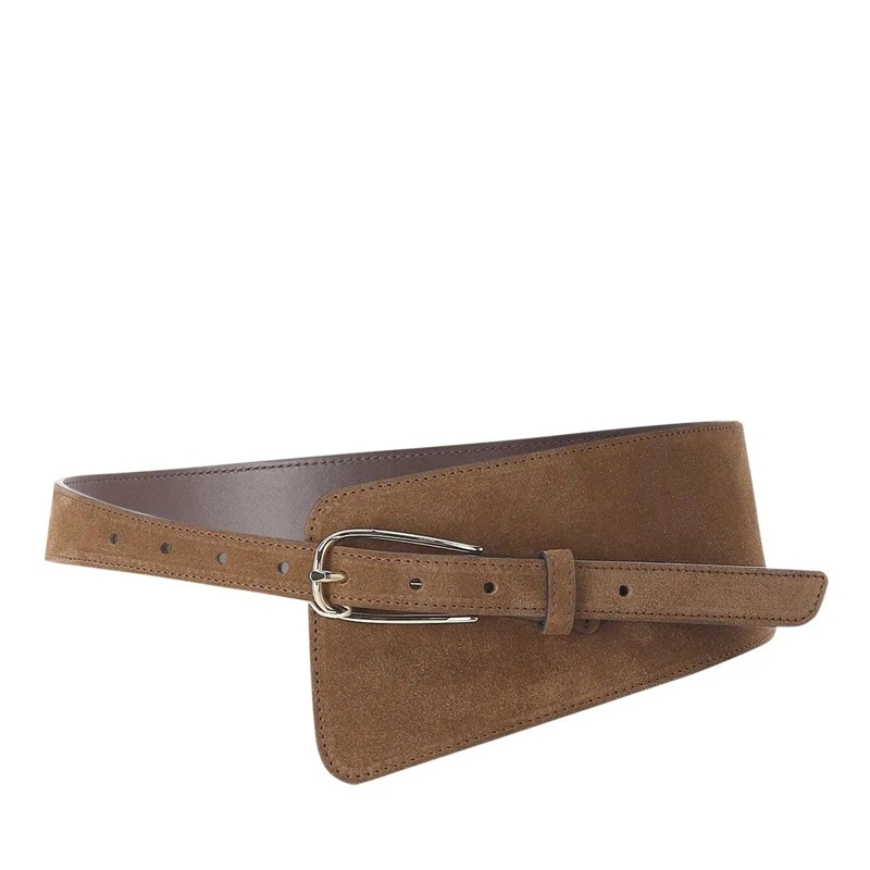 Abro Ceinture Gürtel aus Veloursleder braun