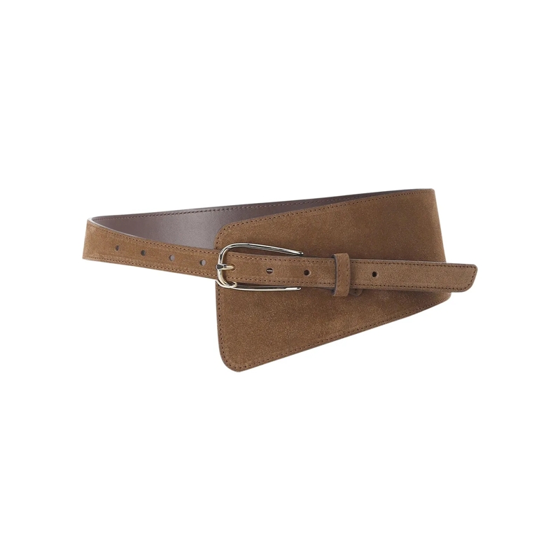 Abro Ceinture Gürtel aus Veloursleder braun