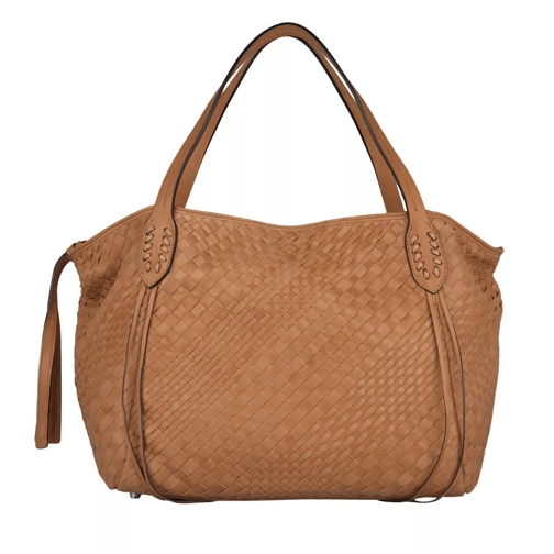 Abro West Braided Leather Tote Cuoio Tote