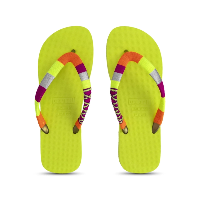 UZURII Flip Flops flip flop Indiana Bronze hell-grün