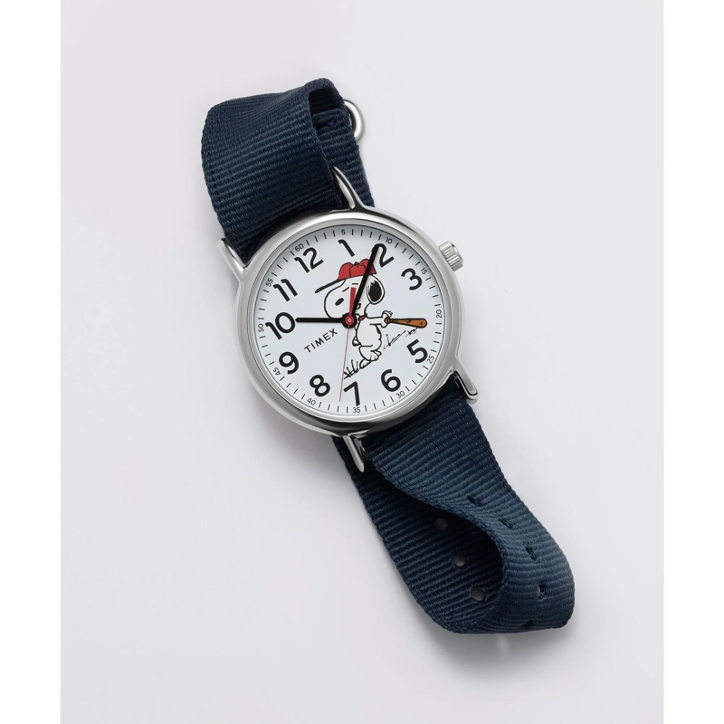 Timex Quarzuhr Quarz-Analoguhr Timex X Peanuts Weekender Baseball blau(Image 6)
