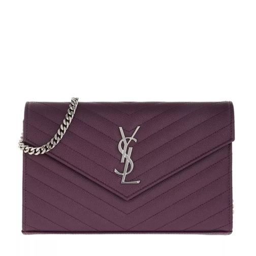 Saint Laurent YSL Chain Wallet Monogramme Envelope Prunia Crossbody Bag