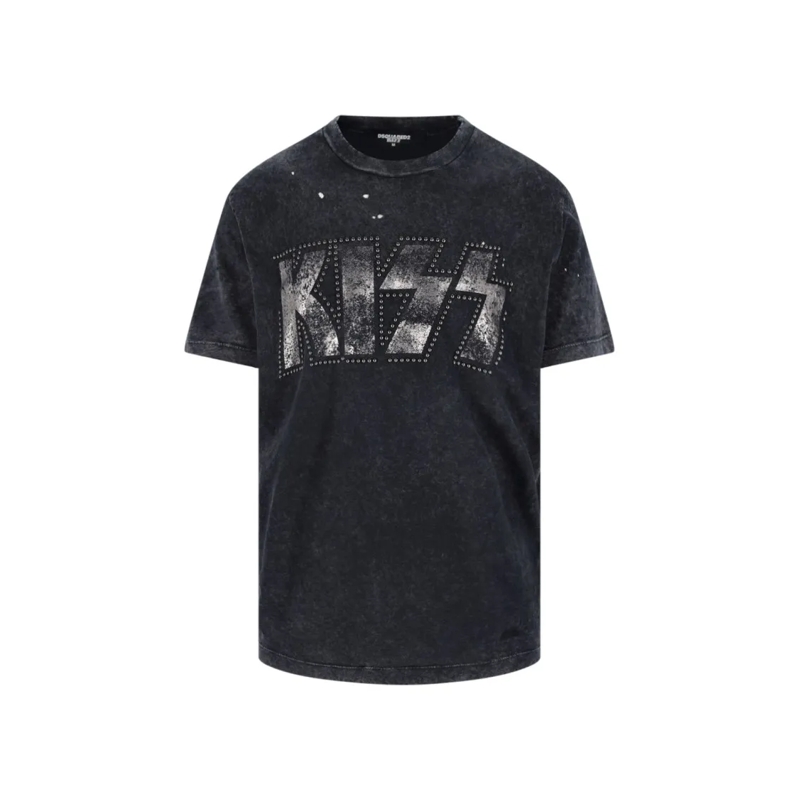 Dsquared2 T-shirt Logo T-Shirt X Kiss – Black Black
