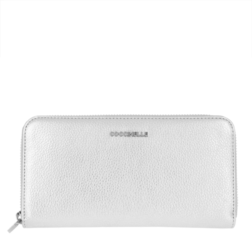 Coccinelle Metallic Soft Wallet Silver Portefeuille continental