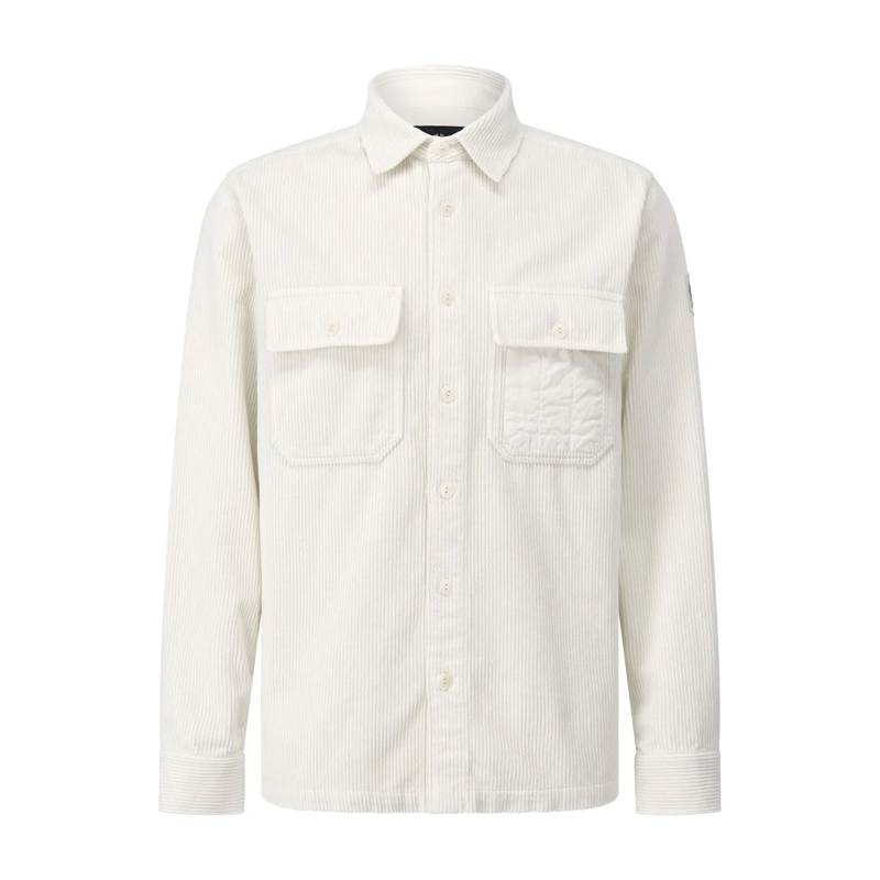 Belstaff Overhemd Overshirt in Cord-Optik Creme