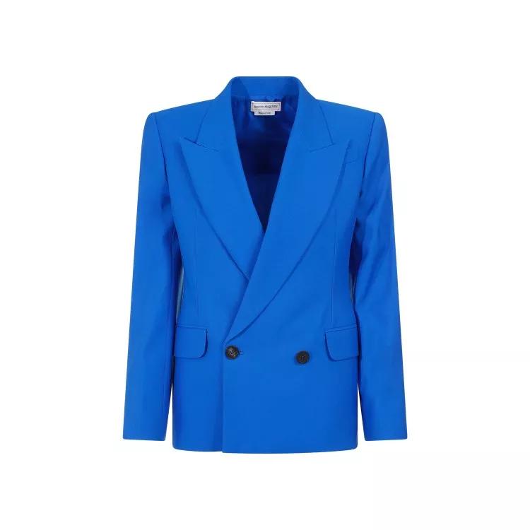 Alexander McQueen - Galactic Blue Wool Jacket - Größe 40 - blue