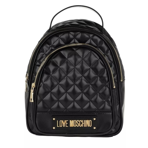 Love Moschino Logo Quilted Backpack Nero Zaino
