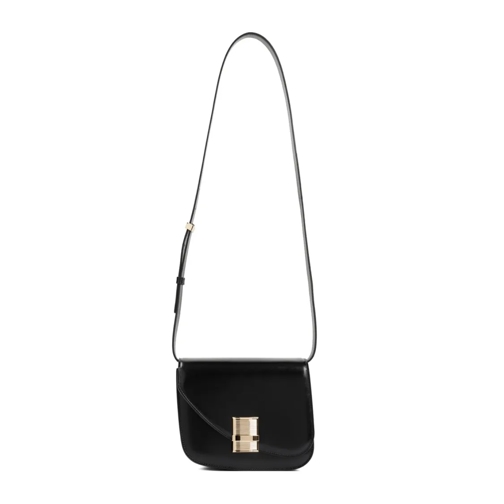 Salvatore Ferragamo Oyster Black Calf Leather Handbag Black Sac à bandoulière