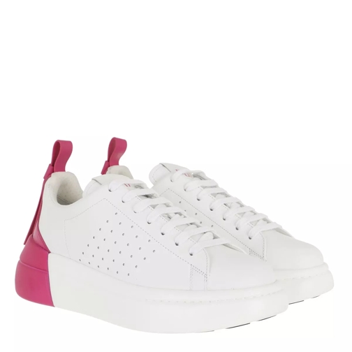 Red Valentino Sneaker White Glossy Pink sneaker à plateforme