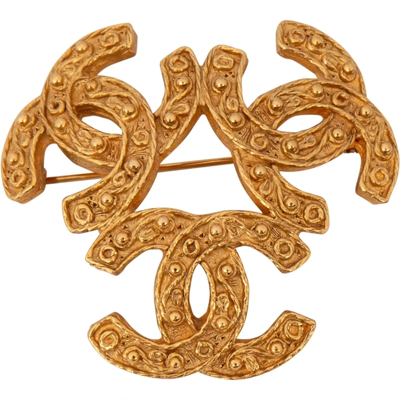 Chanel  Chanel Golden Trio CC Brooch mehrfarbig