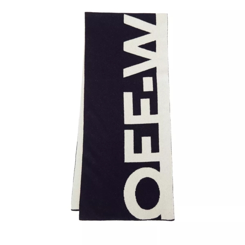 Off-White Logo Felted Wool Scarf Black/Light/Grey Wollen Sjaal
