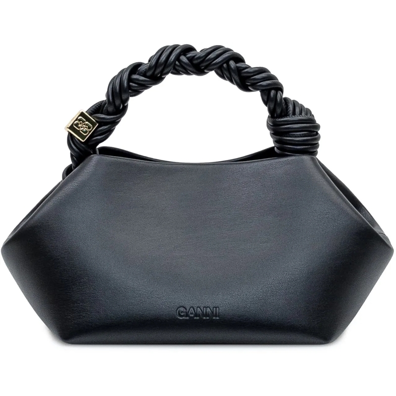 GANNI Tote Bou Mini Bag con Manico Intrecciato schwarz(Image 4)