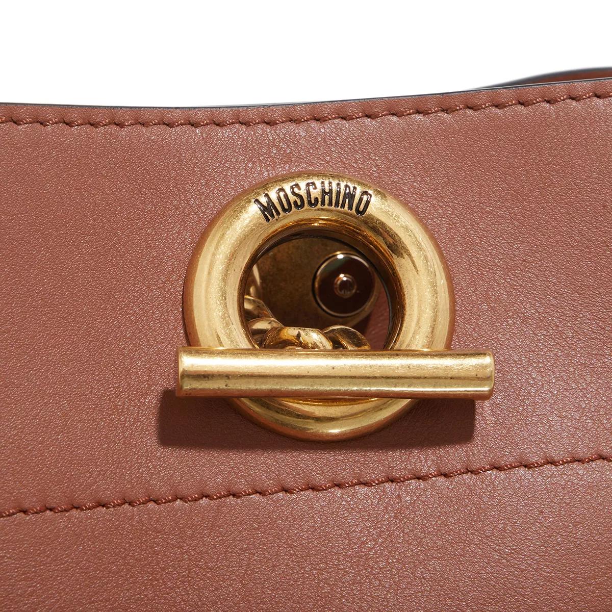 Moschino Crossbody bags Metal Toggle Shoulder Bag in bruin