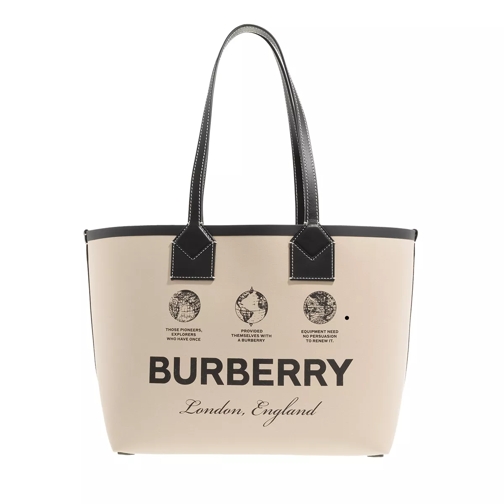 Burberry Tote Bag Leather Canvas Beige Borsa da shopping