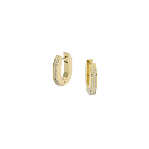 Swarovski Earcuffs Dextera hoop Octagon shape Small Gold-tone plated White