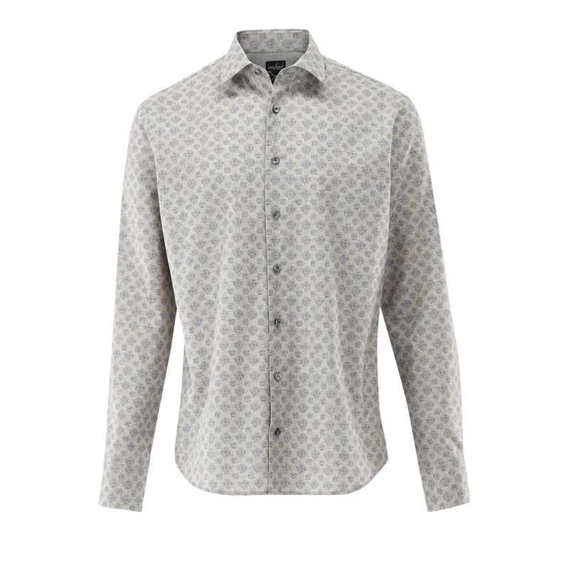 VAN LAACK Hemd Hemd Slim Fit Druck grau