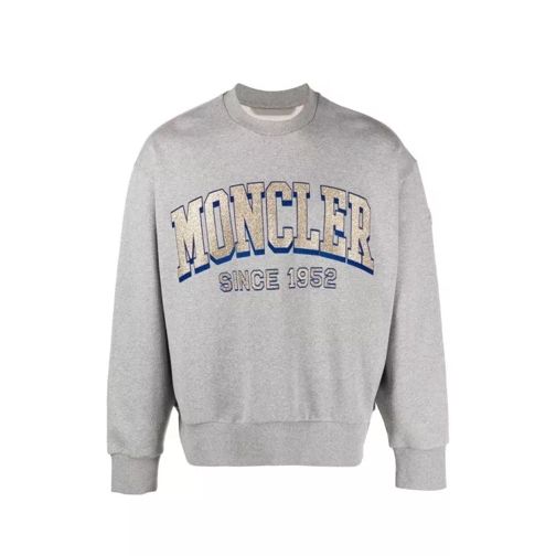 Moncler Oversize Logo Sweatshirt Grey 