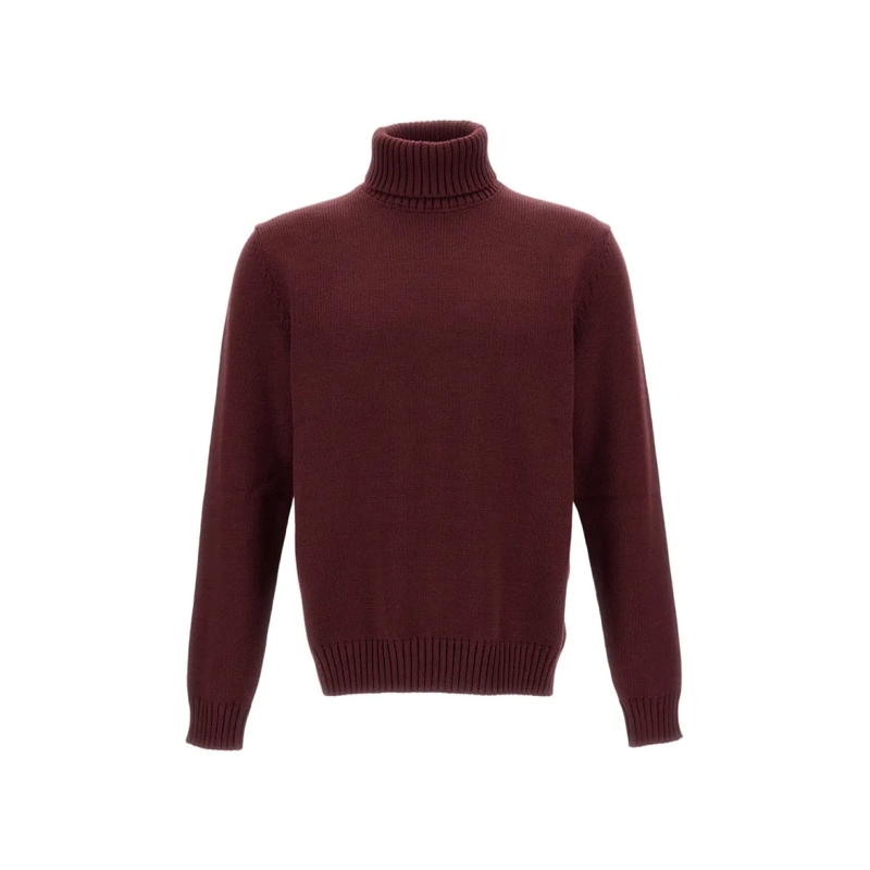 Zanone Pullover Turtle Neck Knitwear Red