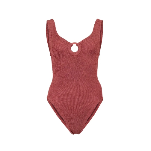 Hunza G  Celine One-Piece Swimsuit Burgundy