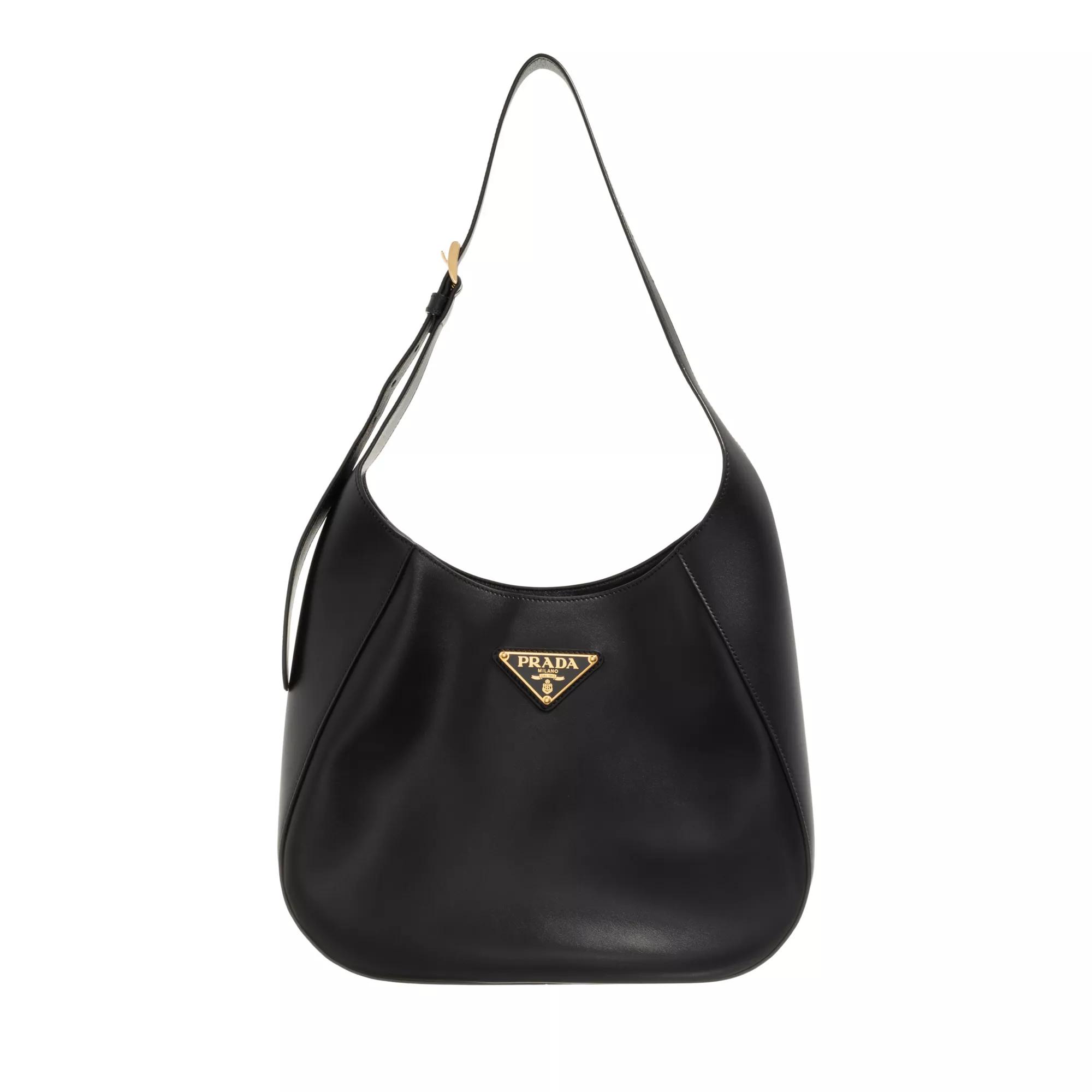 Prada logo plaque shoulder bag hotsell