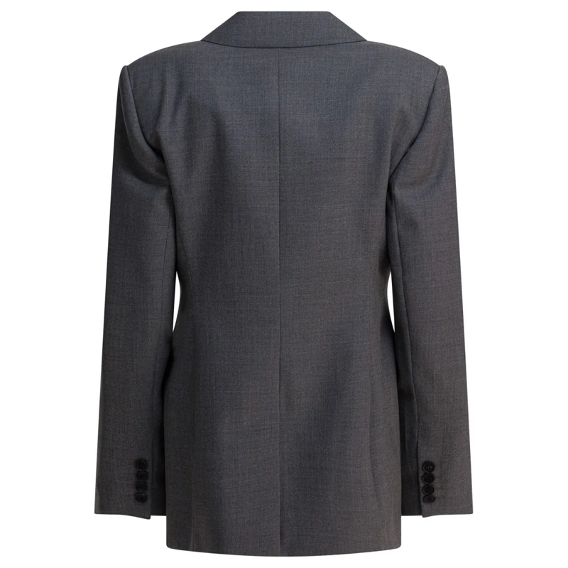 Givenchy Blazer Double-Breasted Wool Blazer With Structured Constr Grau(Image 3)