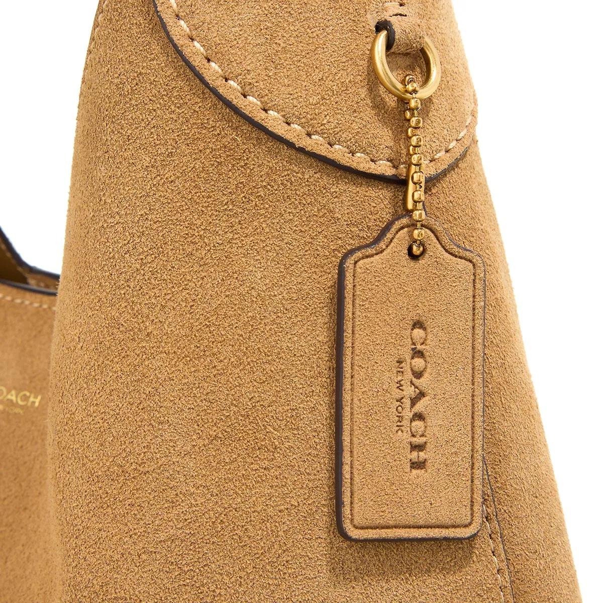 Coach Hobo bags Suede Bk Sb 28;Brass Sand in bruin