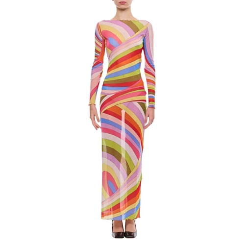 Pucci  Tulle Long Dress Multicolor