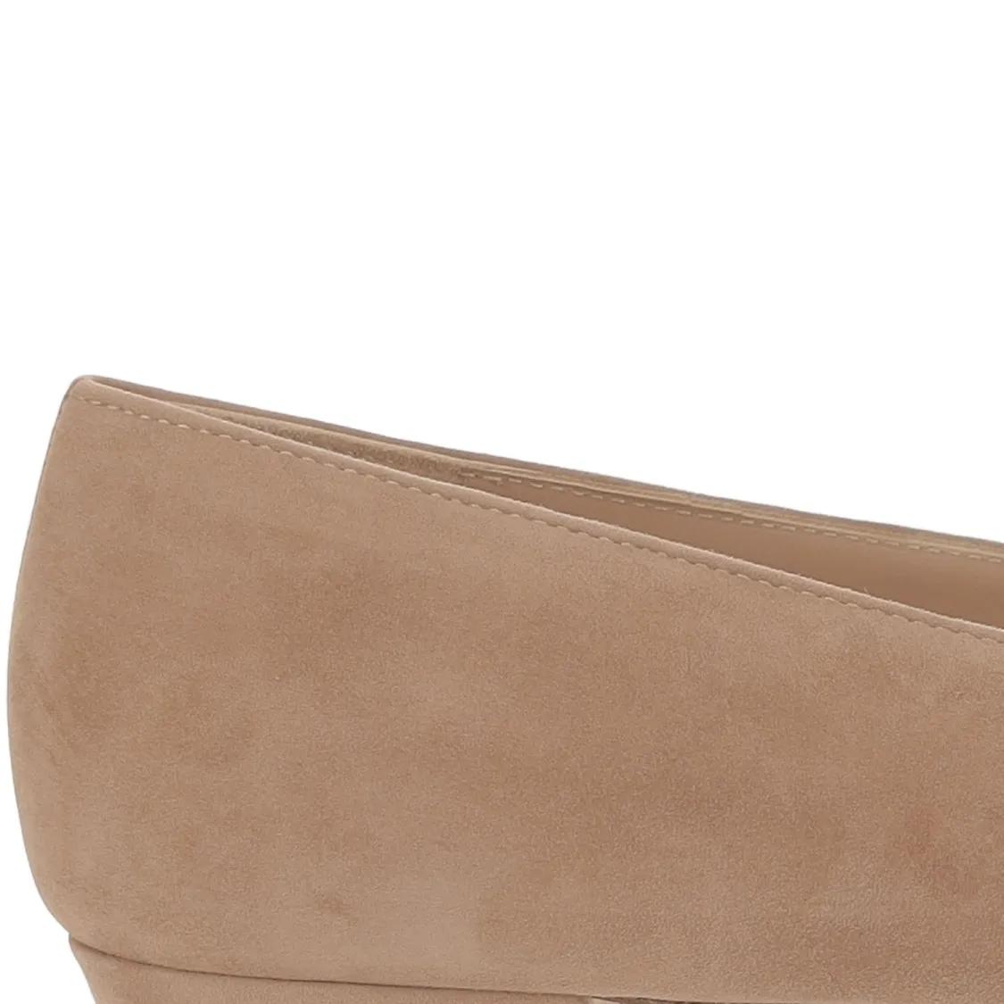 Thumbnail - Beige Suede Ballerina Flats - Gr. 38,5 (EU) - in Beige