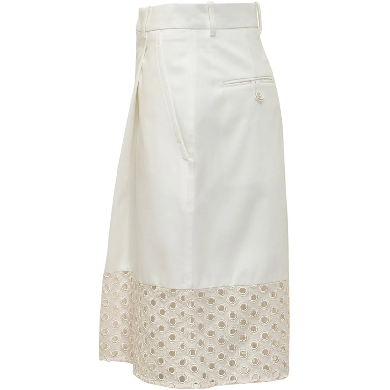Marni Shorts Bermuda Sartoriali con Inserto in Pizzo Sangallo weiß(Image 3)