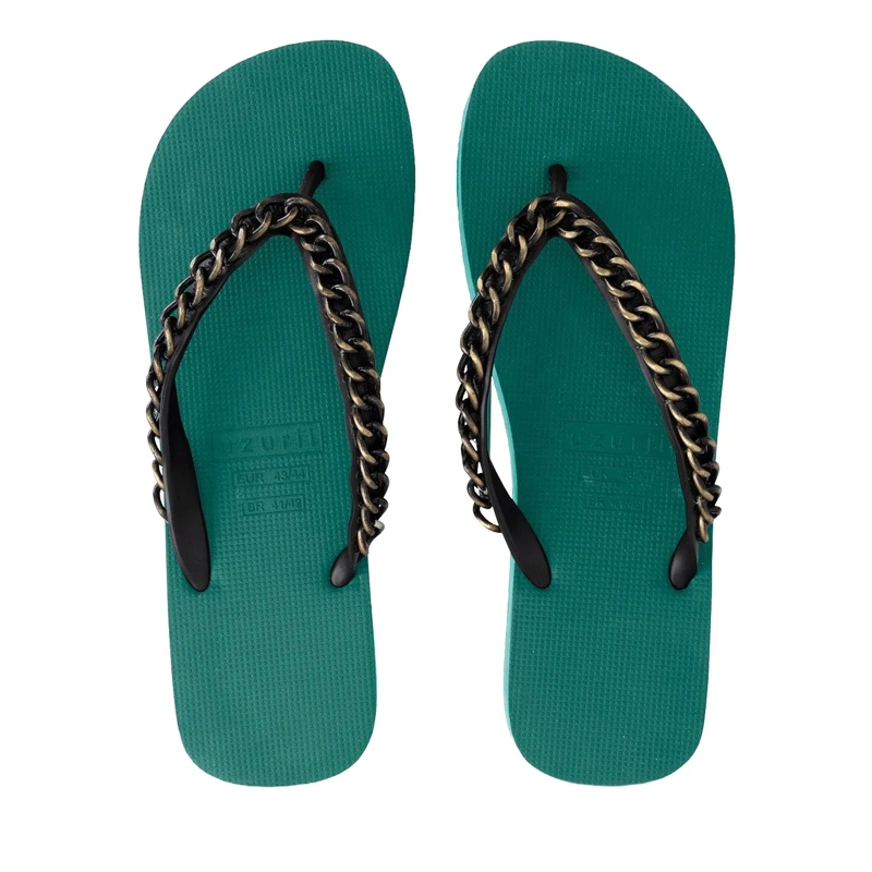UZURII Flip Flops Zehentrenner Gold Large grün(Image 3)
