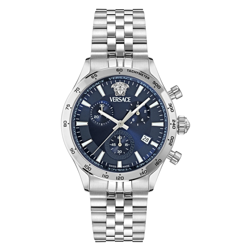 Versace Chronograph Quarz Chronograph Uhr Hell.chr Petite Spec. (Wc-Cf silber(Image 5)